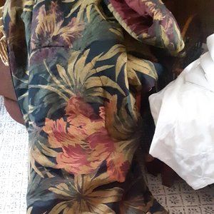 VINTAGE HEAVY MULTICOLOR DAMASK BLEND Comforter + 1 Suede underside Pillowcase